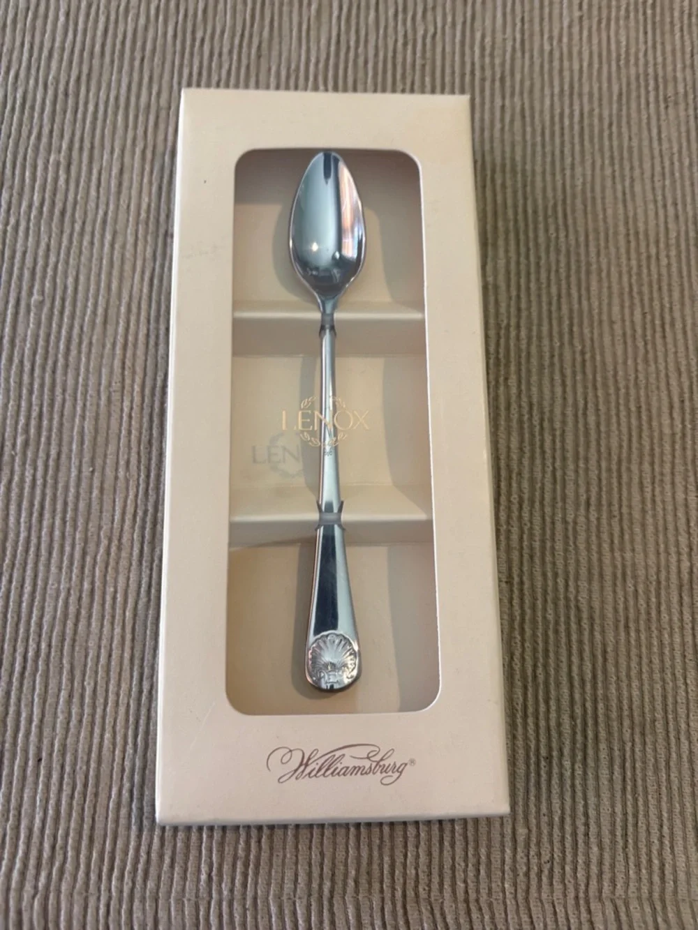 Lenox Williamsburg Royal Shell Silver-Tone Infant Feeding Spoon